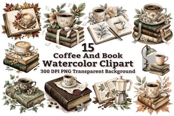 Coffee and Book Watercolor Clipart Guide