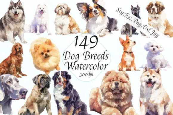 Dog Breeds Watercolor Clipart SVG Bundle: A Comprehensive Review for Creators