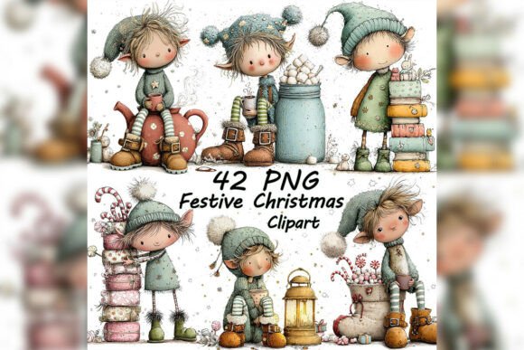 Evaluating the Whimsical Christmas Elf Clipart Set for Holiday Design Projects