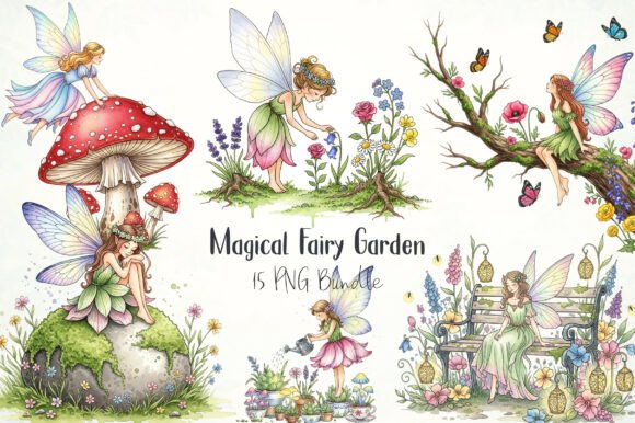 Magical Fairy Garden Clipart: Bringing Whimsy to Your Creative Projects