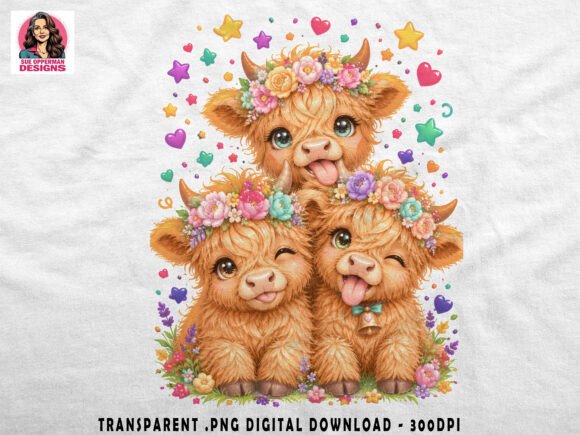 Practical Applications of Cute Highland Cows Kawaii PNG for Digital Creators