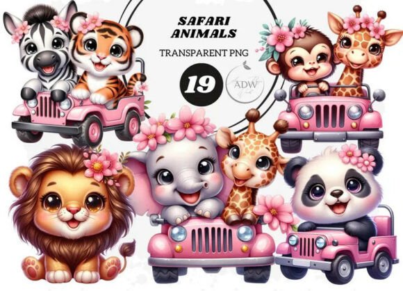 Safari Animal Clipart for Creative Projects