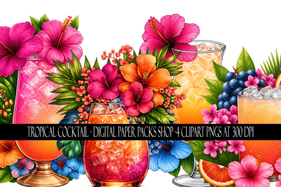 Tropical Cocktail Clipart: A Strategic Asset for Summer Branding and Design