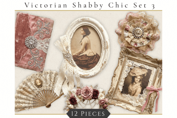 Victorian Shabby Chic Clipart Set 3