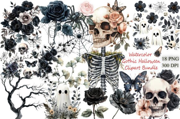 Watercolor Gothic Halloween Design Guide